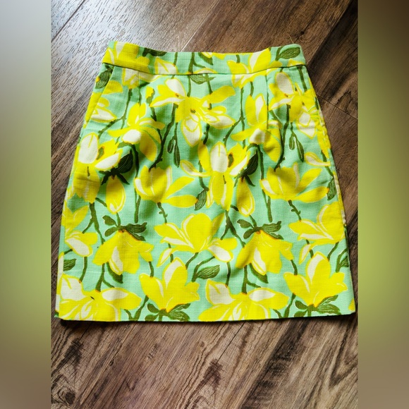 J.Crew Factory Skirt 00 yellow and green - Picture 1 of 5